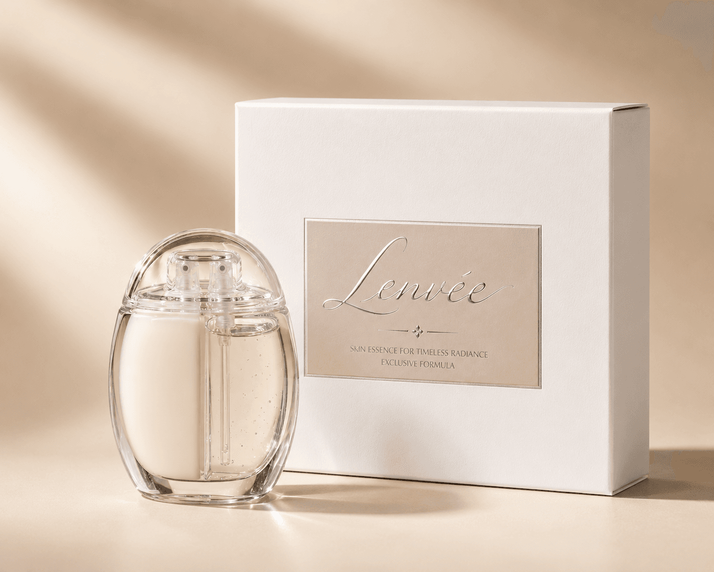 Lenvée™ flaska i krämvit och ljus rosé